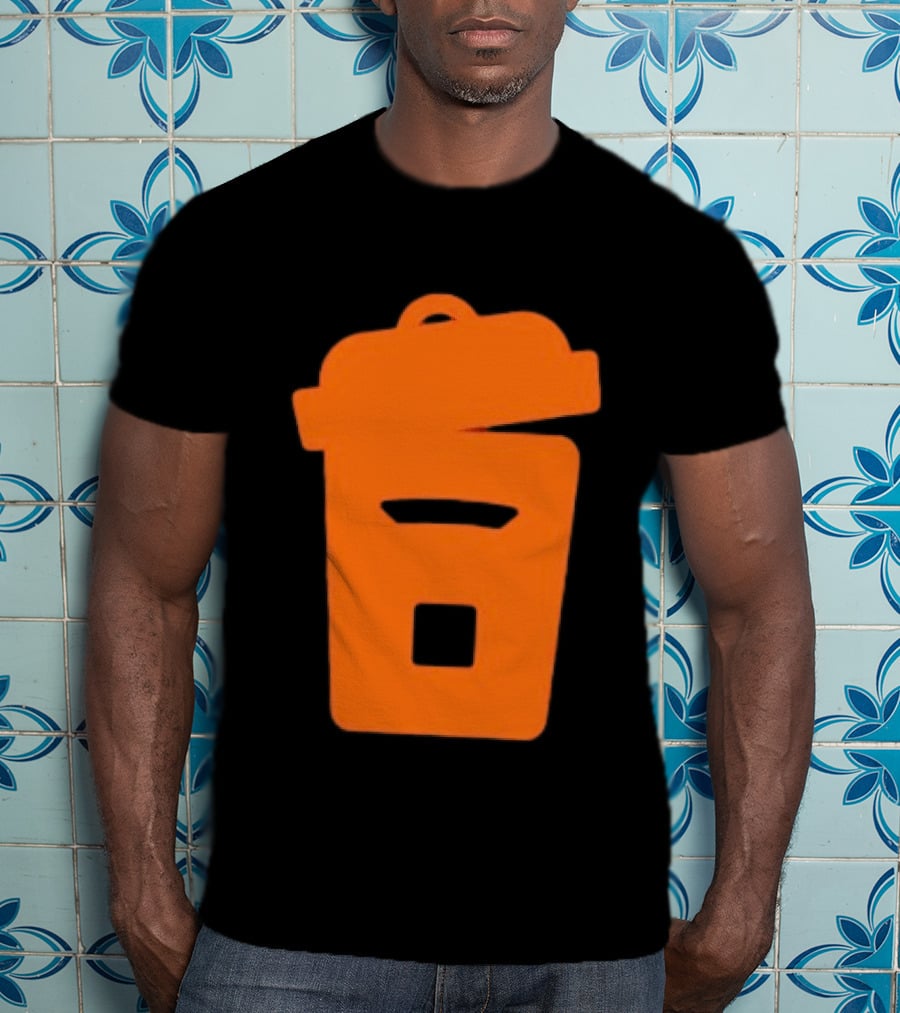 Orange Trash Can Garbage Bin Waste Basket T-Shirt