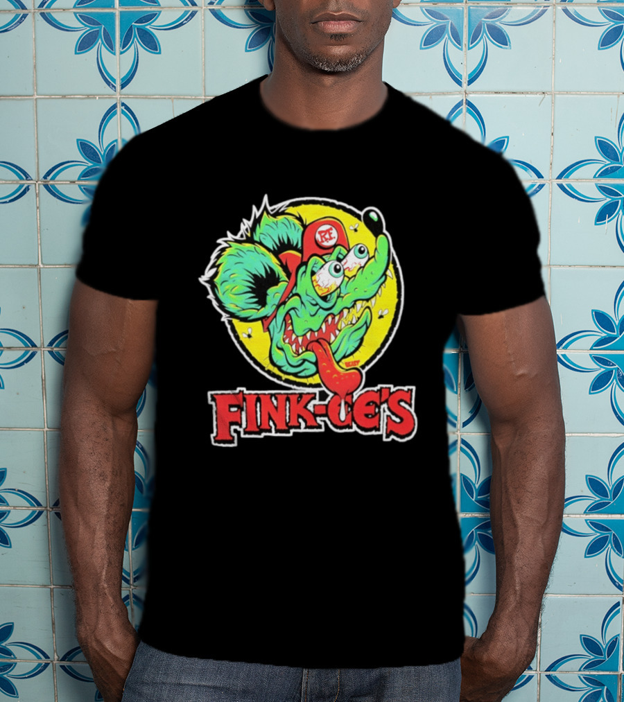 Fink Oe's Rat Fink RE Beast Ed Roth Hot Rod T-Shirt