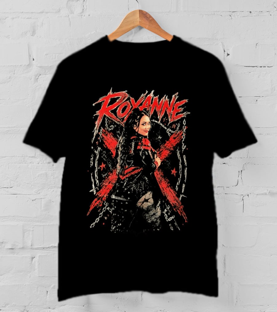 Roxanne WWE Wrestling Red And Black Star T-Shirt