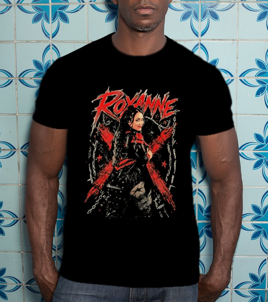 Roxanne WWE Wrestling Red And Black Star T-Shirt