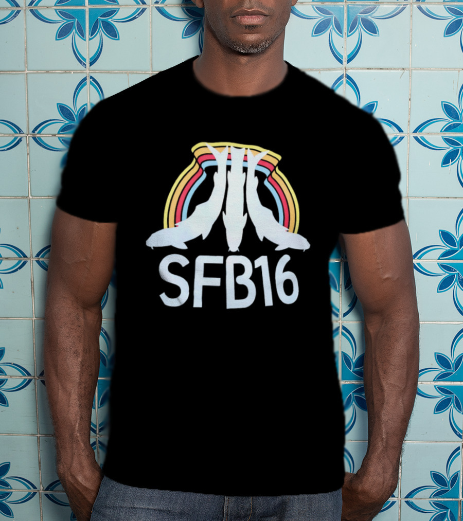 SFB16 Fish Fishing Rainbow T-Shirt