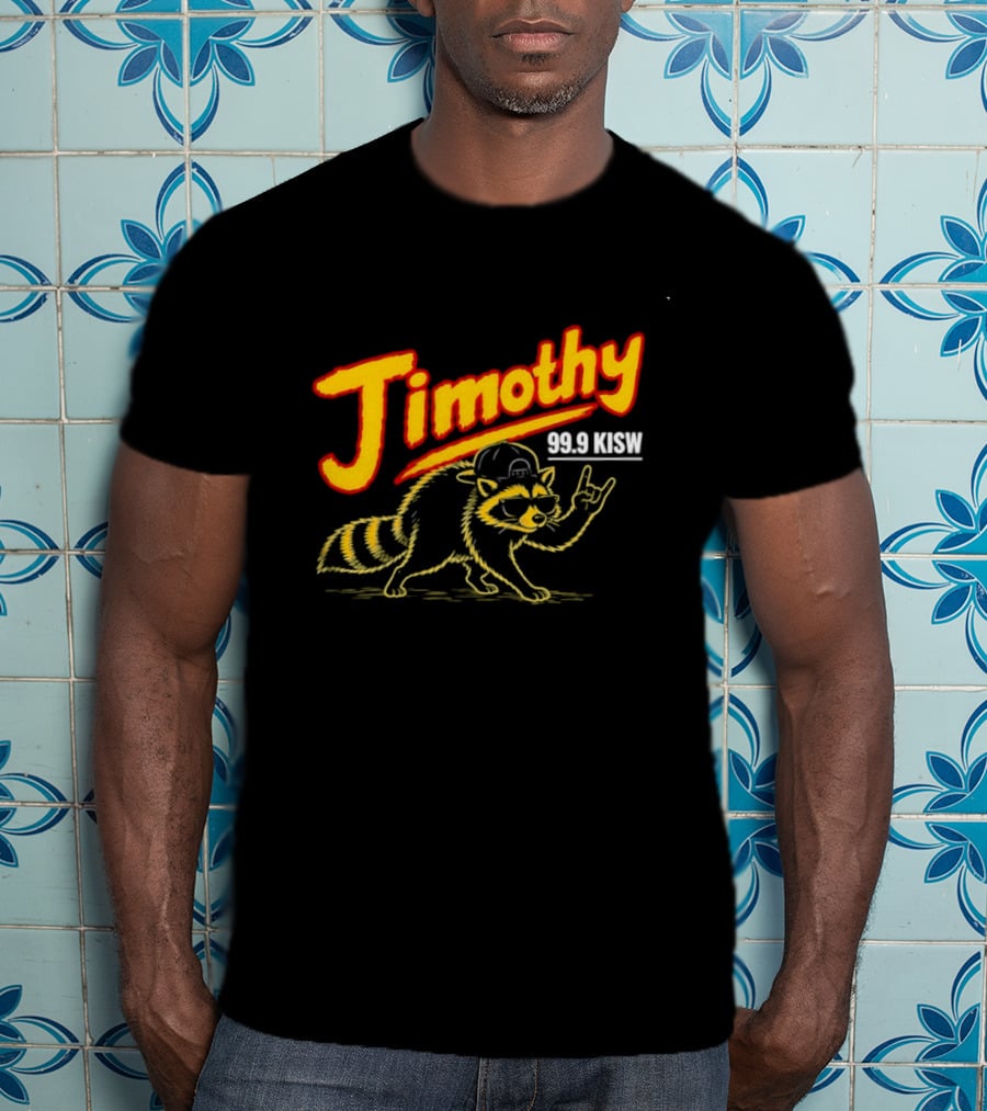 Jimothy 99.9 KISW Raccoon Rock Seattle Radio T-Shirt