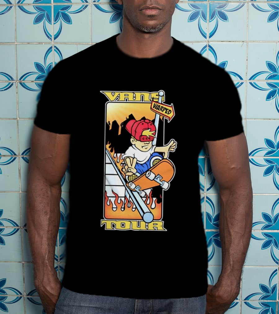 Vans Warped Tour Skater Punk Rock Skateboarding T-Shirt