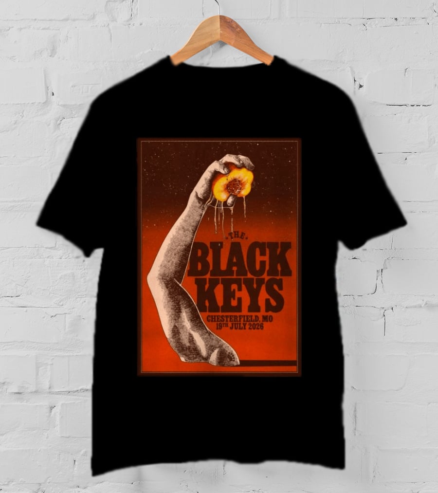 The Black Keys Chesterfield MO 19th July 2026 Dripping Peach Arm T-Shirt