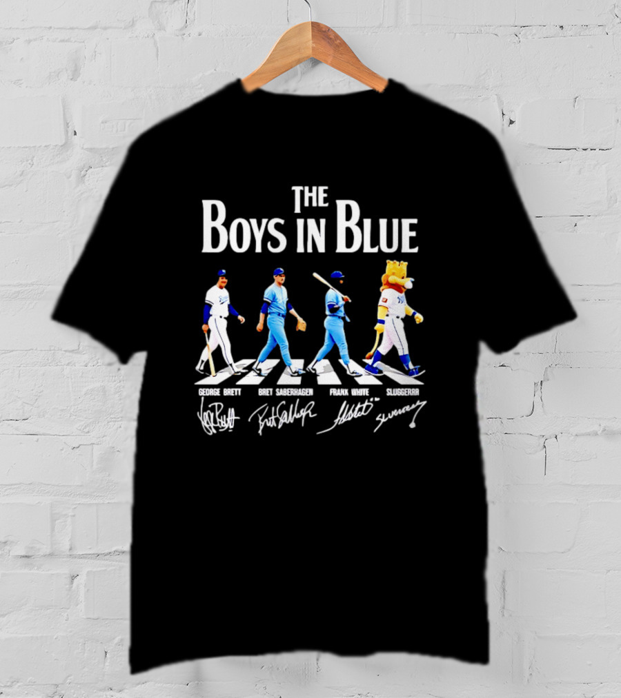 The Boys In Blue George Brett Brett Saberhagen Frank White Sluggerrr T-Shirt