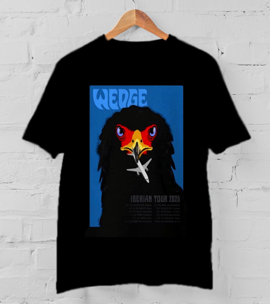 Wedge Iberian Tour 2026 With Airplane And Eagle T-Shirt