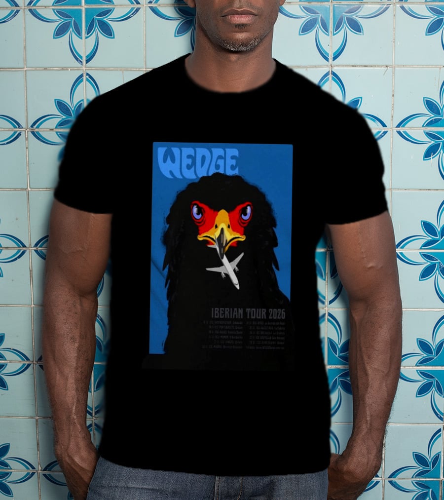 Wedge Iberian Tour 2026 With Airplane And Eagle T-Shirt
