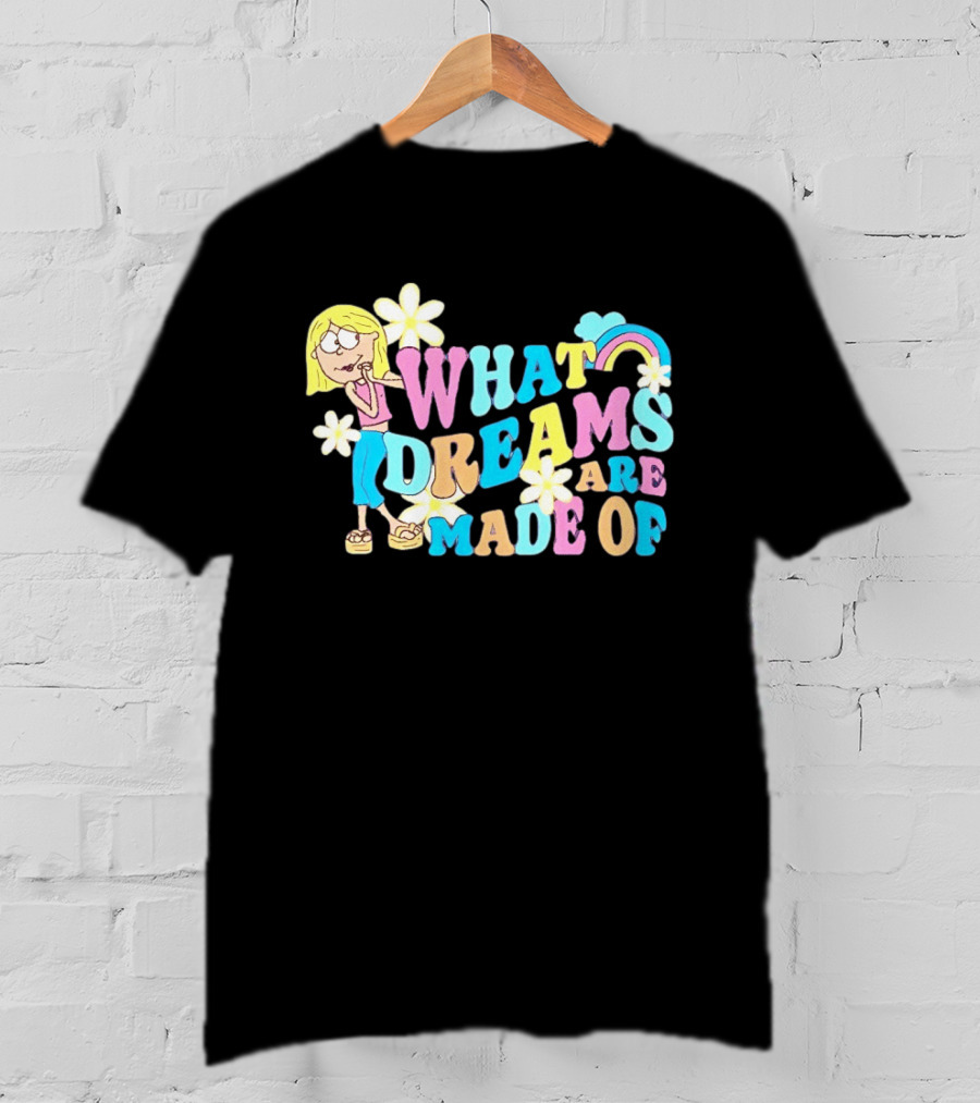 What Dreams Are Made Of Cartoon Girl Rainbow Flower T-Shirt