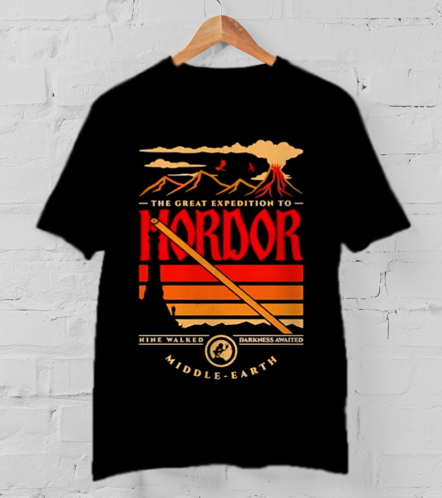 The Great Expedition To Mordor Middle Earth Journey Adventure Walking Challenge T-Shirt