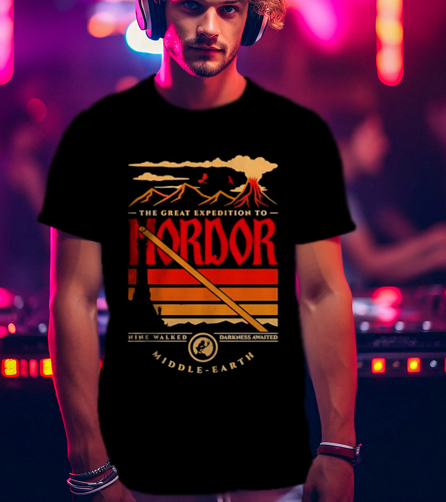 The Great Expedition To Mordor Middle Earth Journey Adventure Walking Challenge T-Shirt