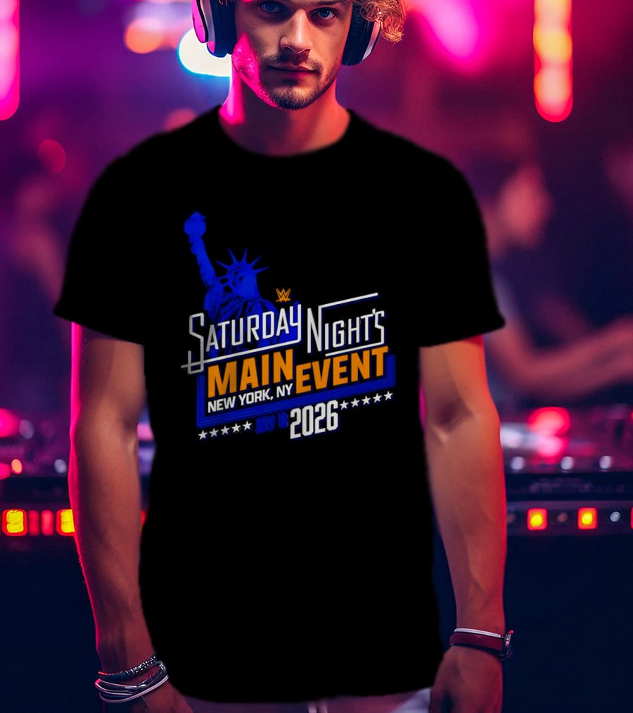 WWE Saturday Night's Main Event New York NY 2026 July 18 Liberty Statue Star T-Shirt