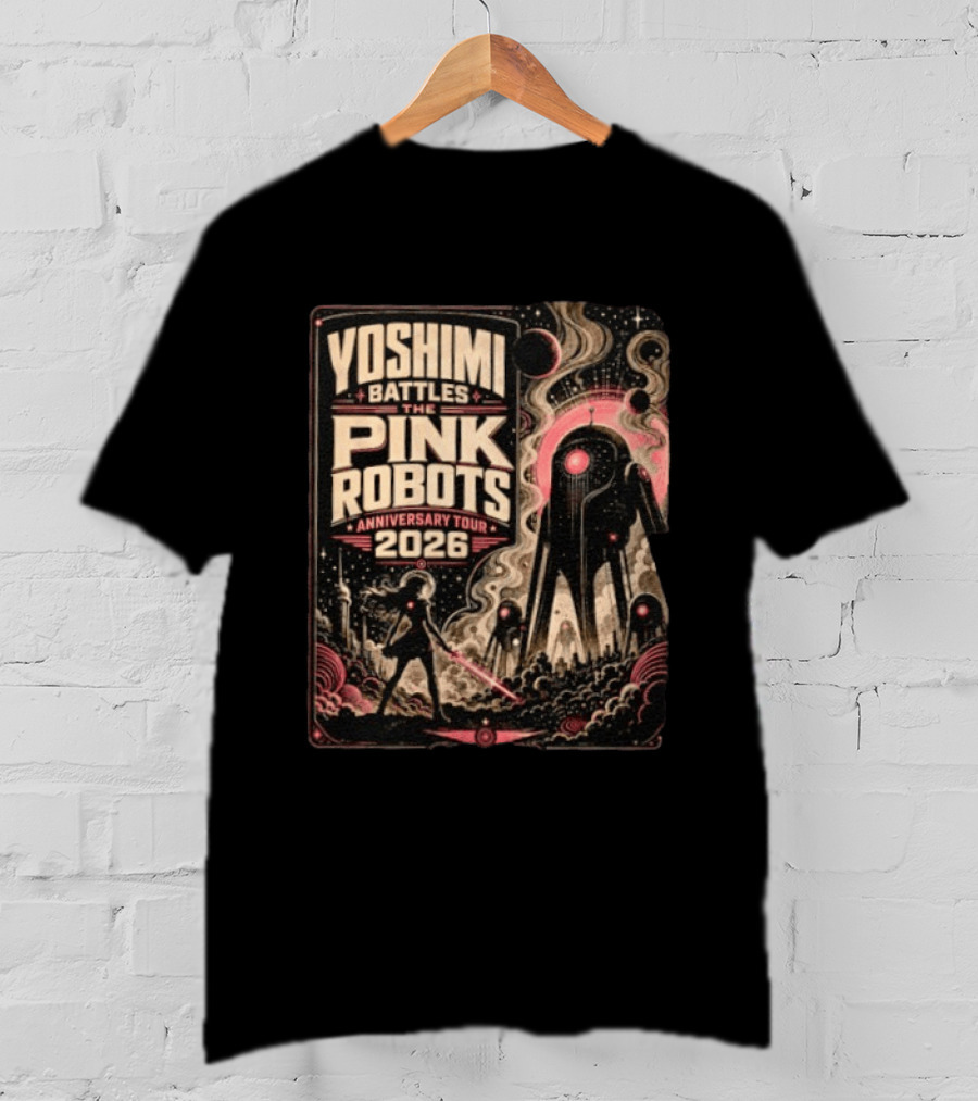 Yoshimi Battles The Pink Robots Anniversary Tour 2026 Retro Sci Fi T-Shirt