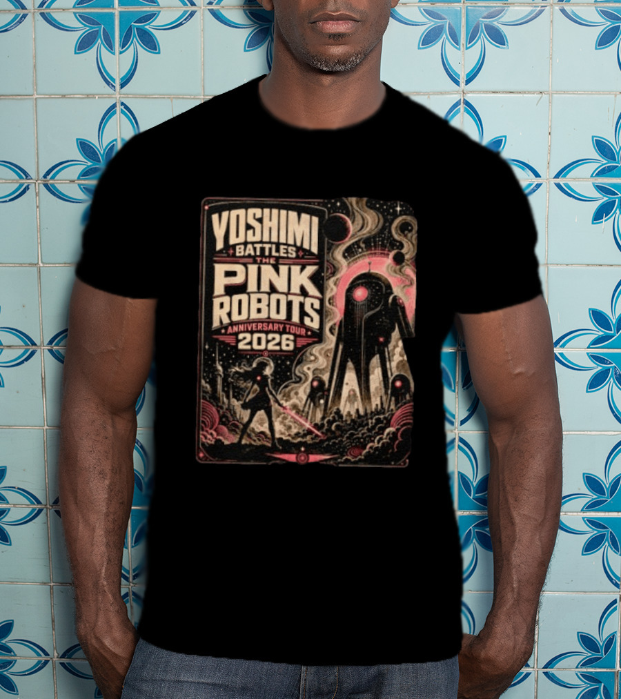 Yoshimi Battles The Pink Robots Anniversary Tour 2026 Retro Sci Fi T-Shirt