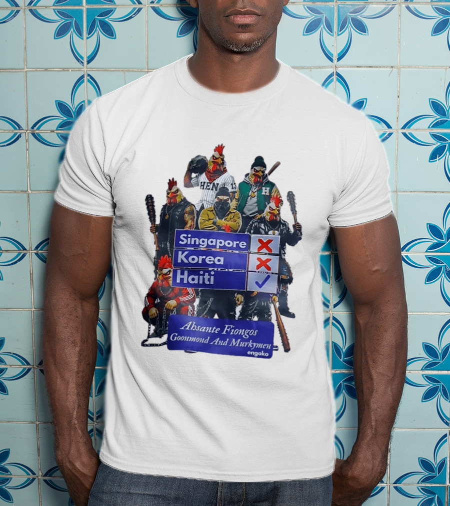 Ahsante Fiongos Goonmond Murkymen Haiti Rooster Crew T-Shirt