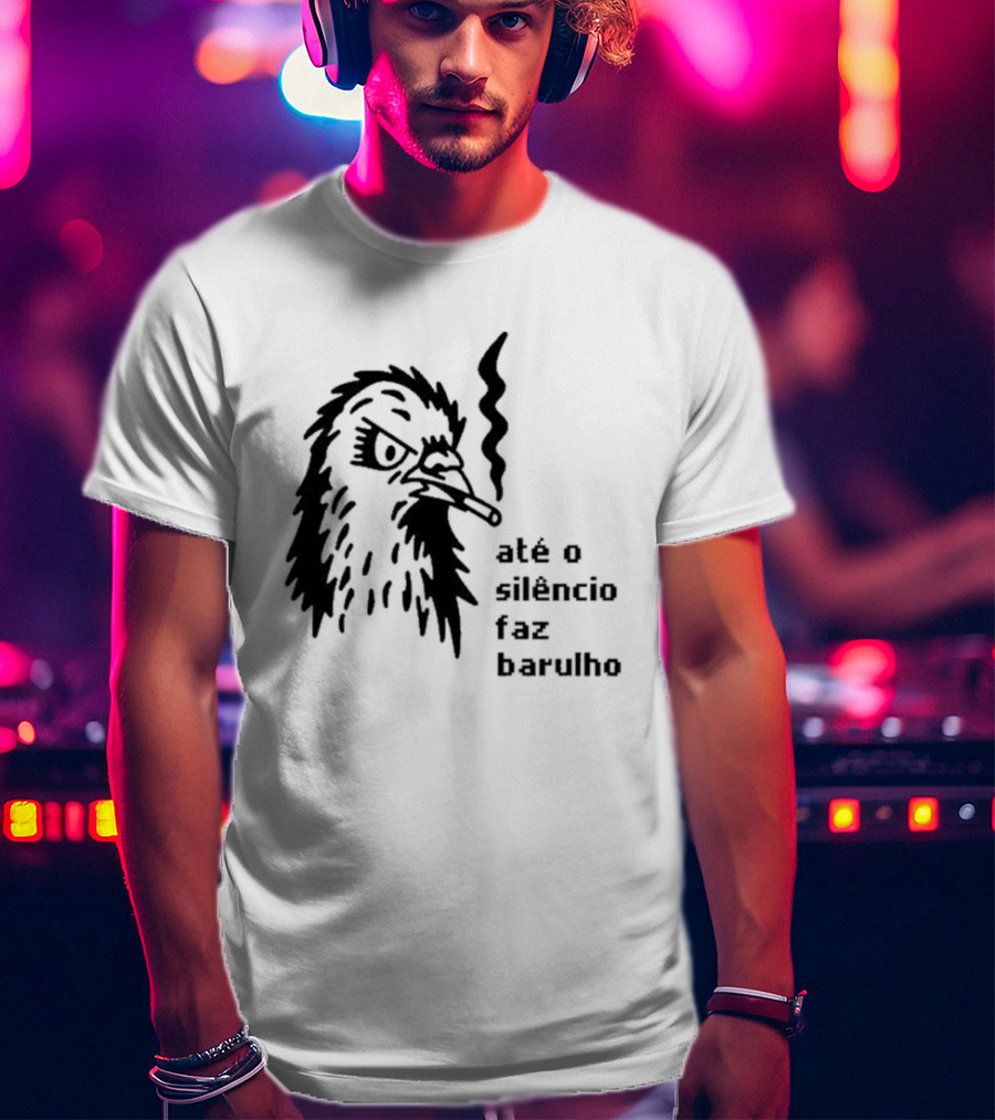 Até O Silêncio Faz Barulho Angry Bird T-Shirt