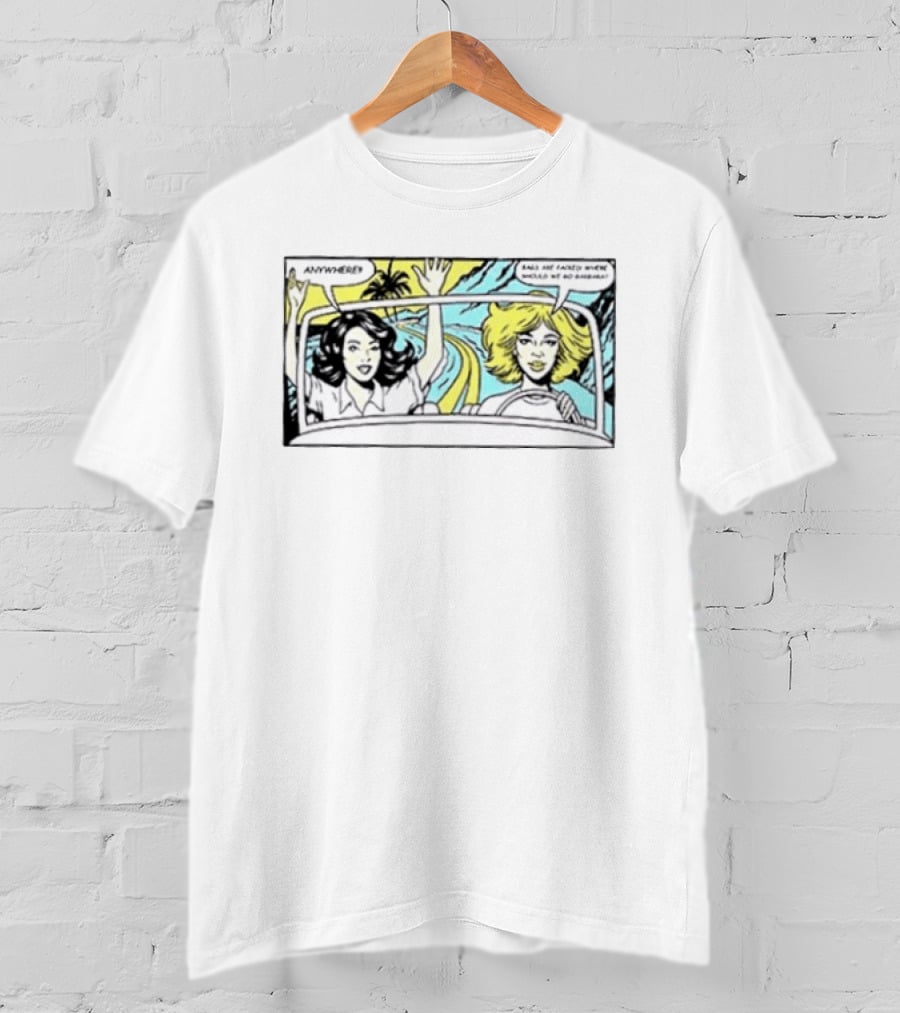Bags Are Packed Where Should We Go Barbara Pop Art Comic Road Trip Adventure T-Shirt
