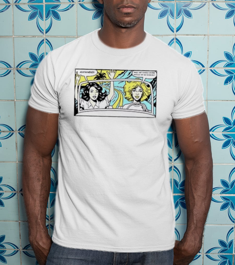 Bags Are Packed Where Should We Go Barbara Pop Art Comic Road Trip Adventure T-Shirt