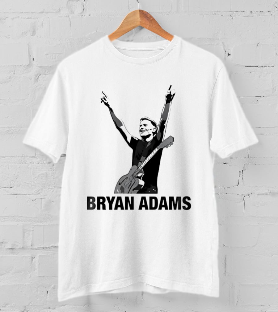 Bryan Adams Guitar Celebration Pose T-Shirt
