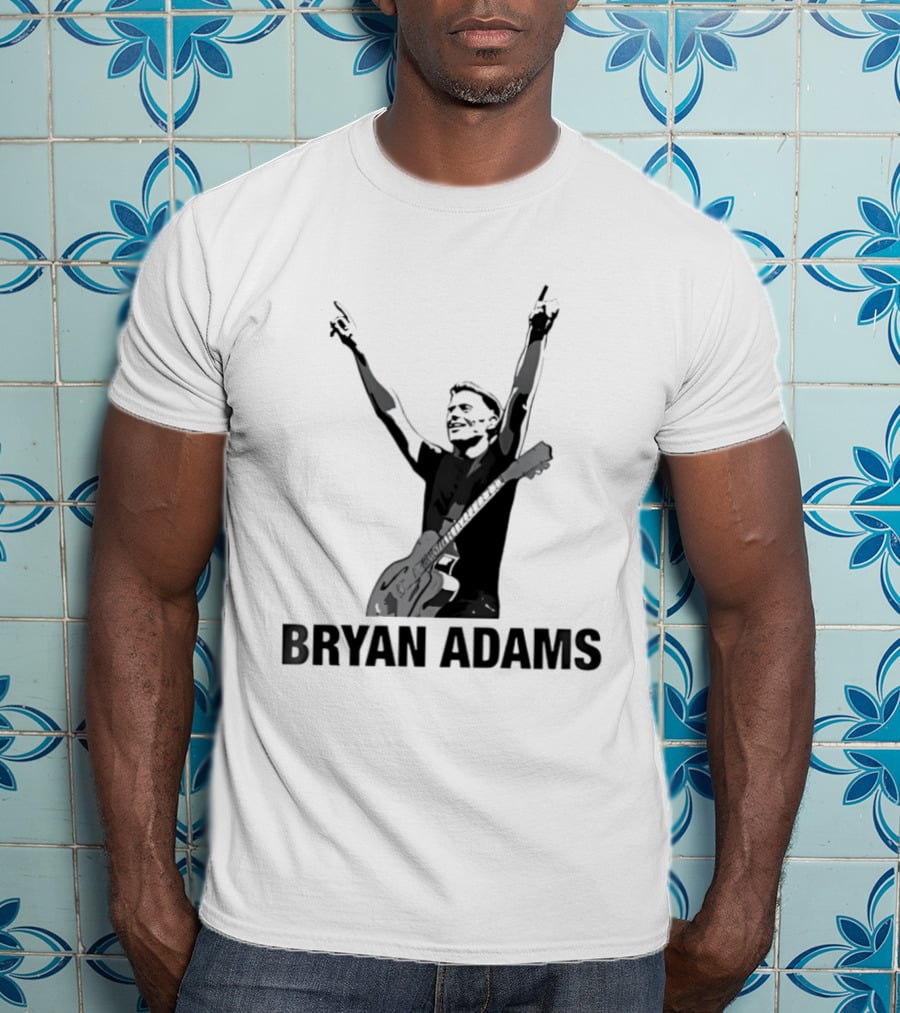 Bryan Adams Guitar Celebration Pose T-Shirt