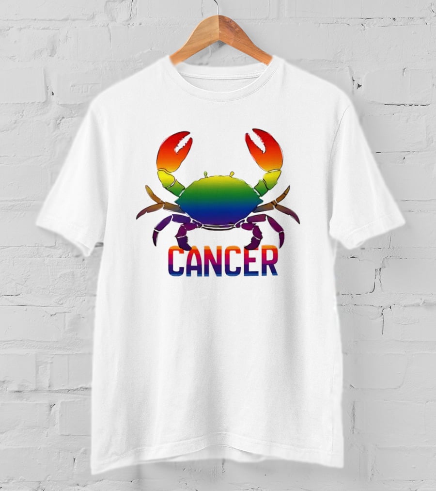 Cancer Rainbow Crab LGBT Pride T-Shirt