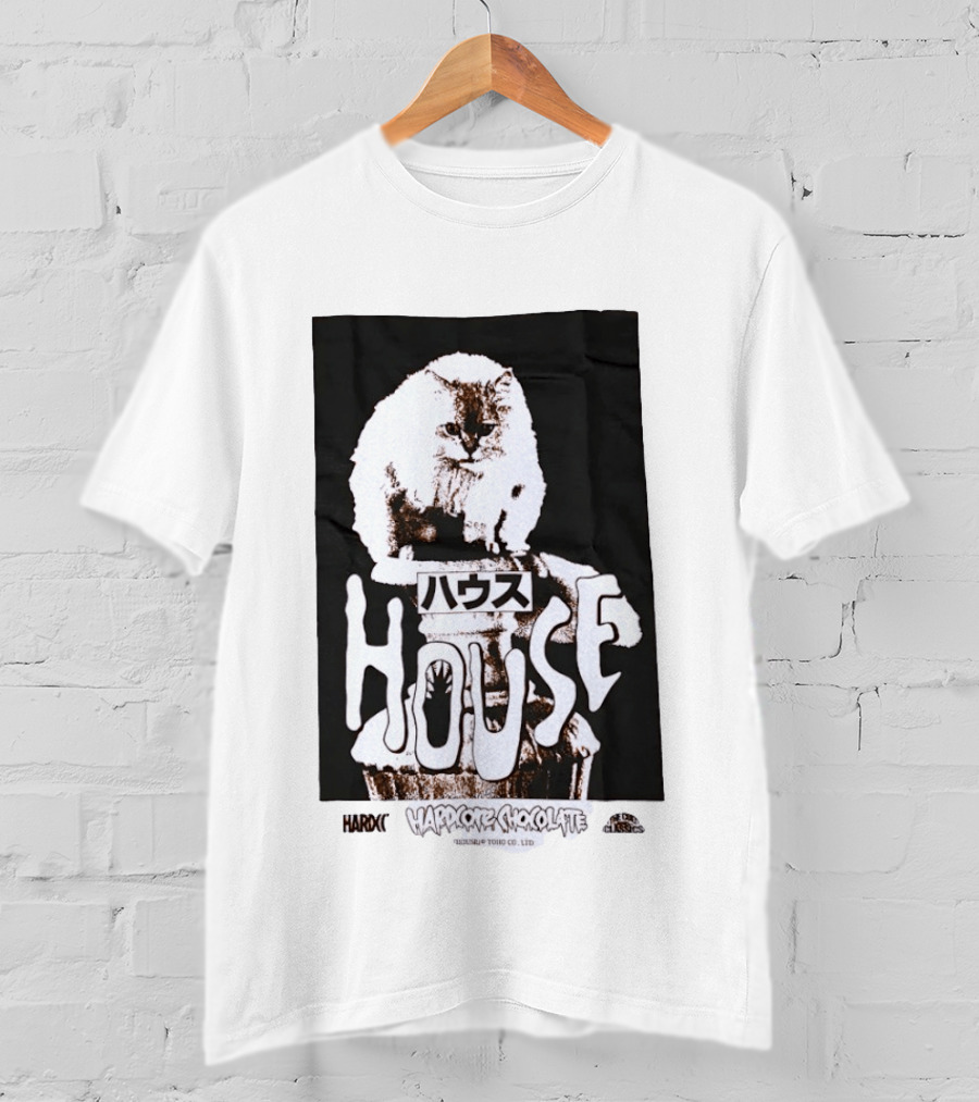 House Hardcore Chocolate Cult Classics Cat Horror T-Shirt