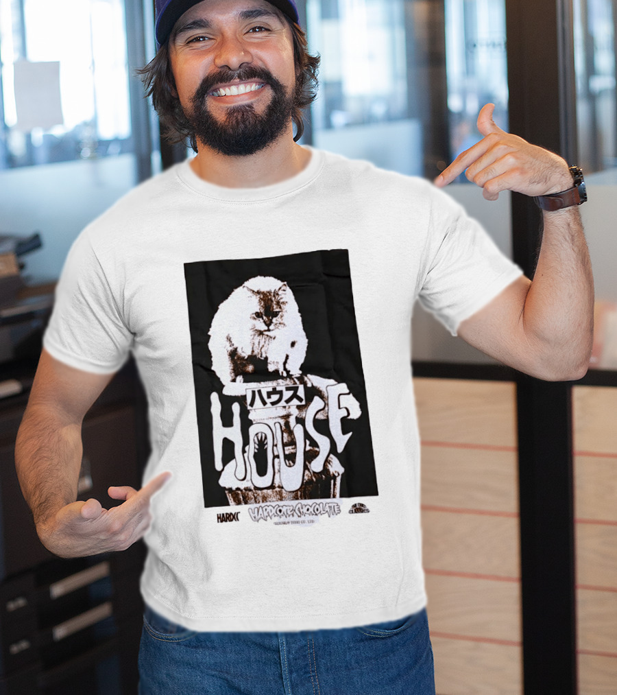 House Hardcore Chocolate Cult Classics Cat Horror T-Shirt
