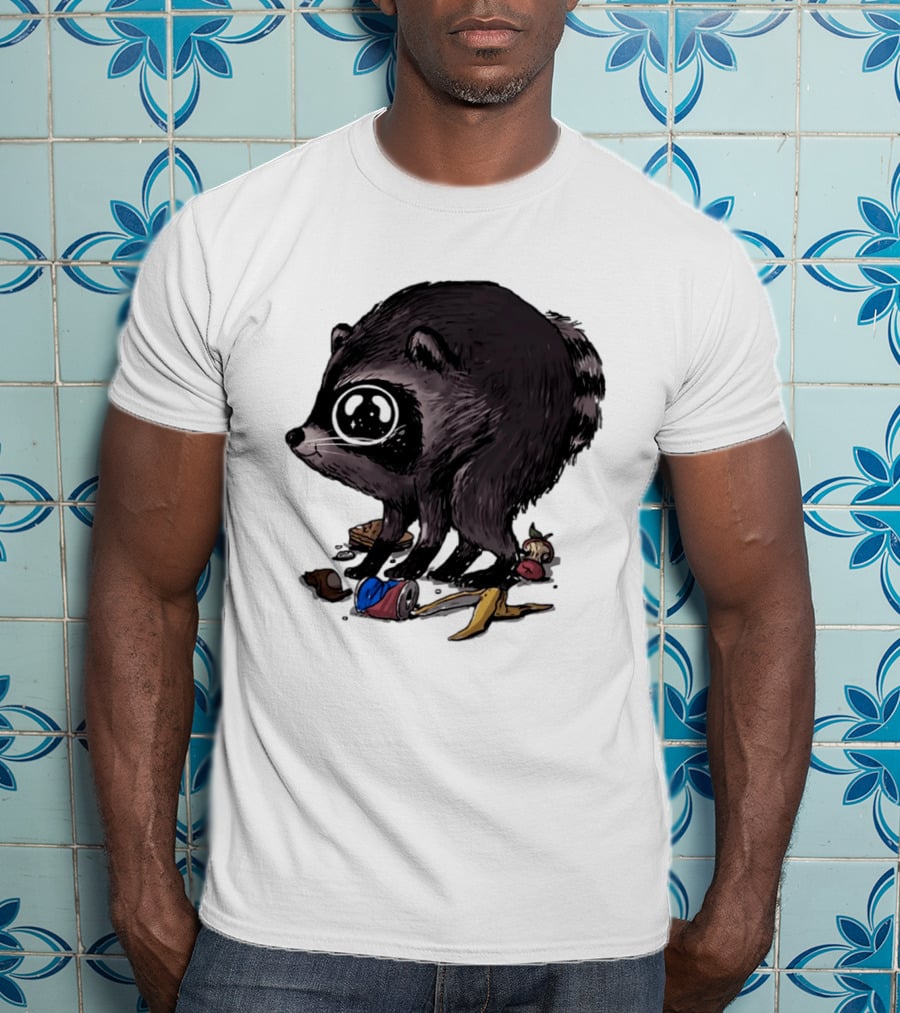 Jimothy Raccoon With Trash And Banana Peel T-Shirt