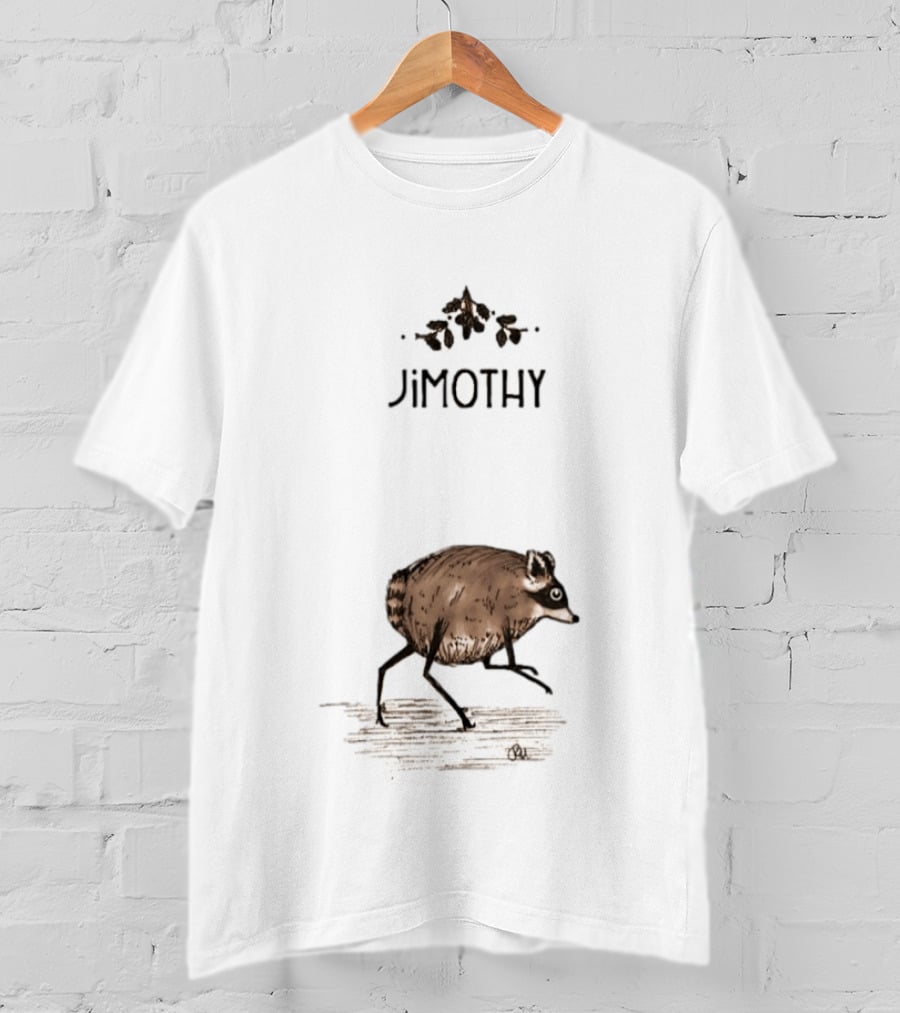 Jimothy Raccoon Vintage Style With Acorns T-Shirt