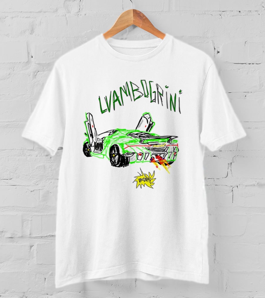 Lvambogrini Urdomo Sports Car Lamborghini Drawing T-Shirt