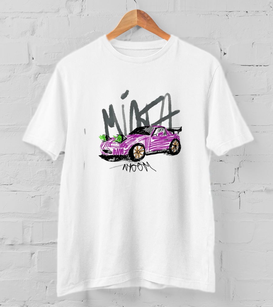 Mazda Miata JDM Childish Scribble Car Artwork NOOM T-Shirt