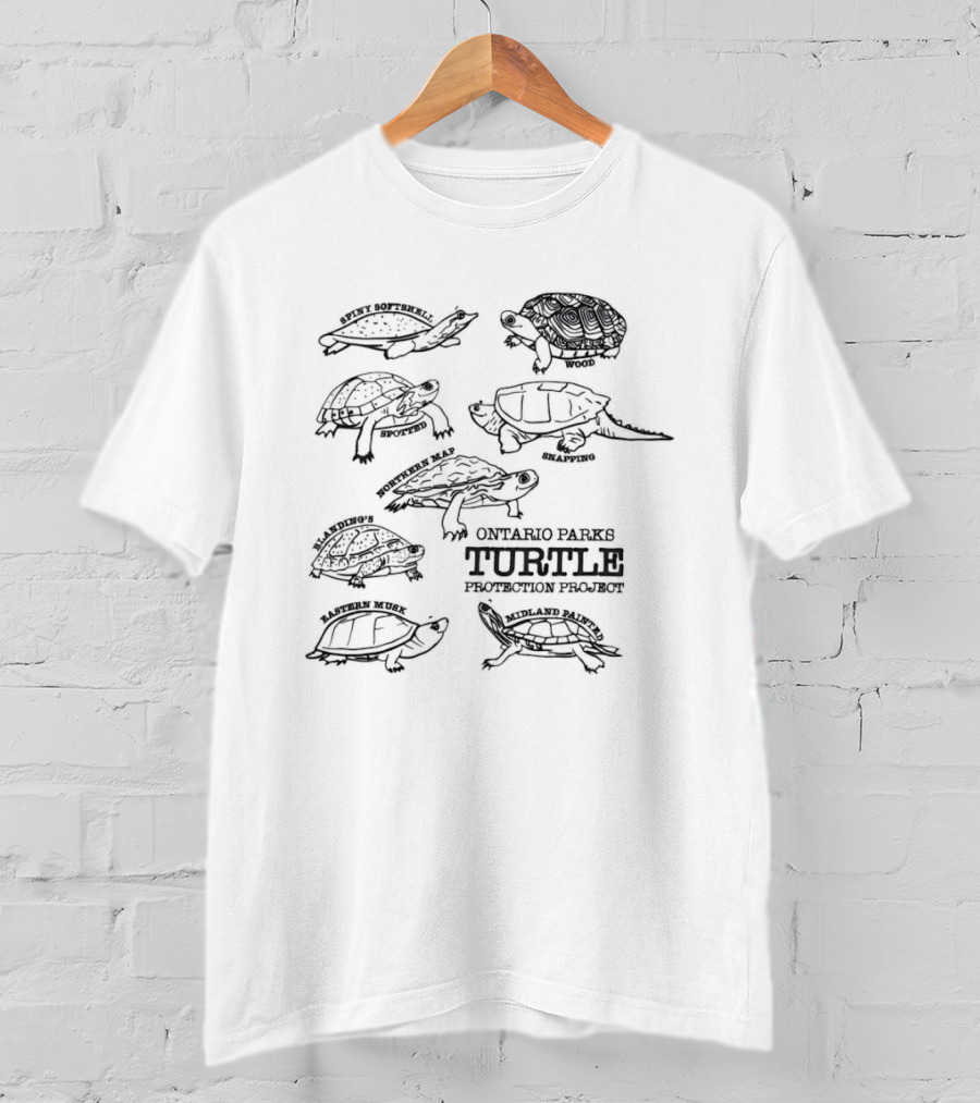Ontario Parks Turtle Protection Project Species Guide Turtles T-Shirt