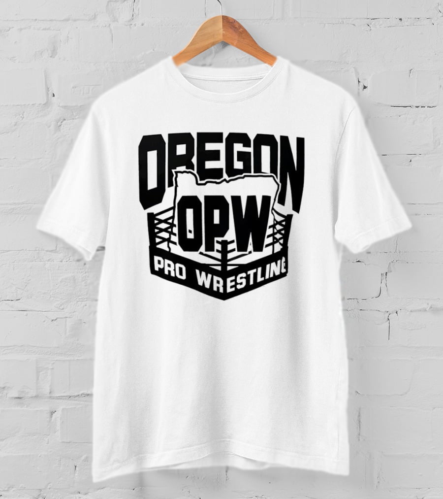 Oregon OPW Pro Wrestling Ring Map T-Shirt