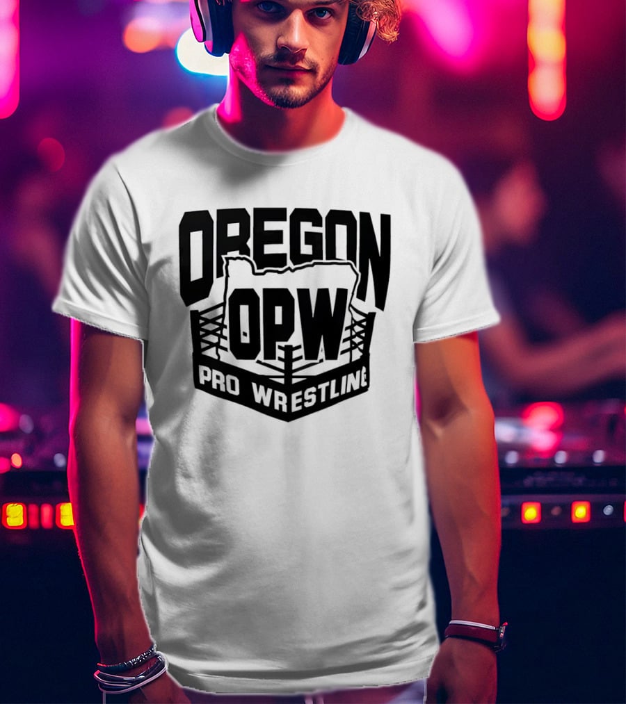 Oregon OPW Pro Wrestling Ring Map T-Shirt