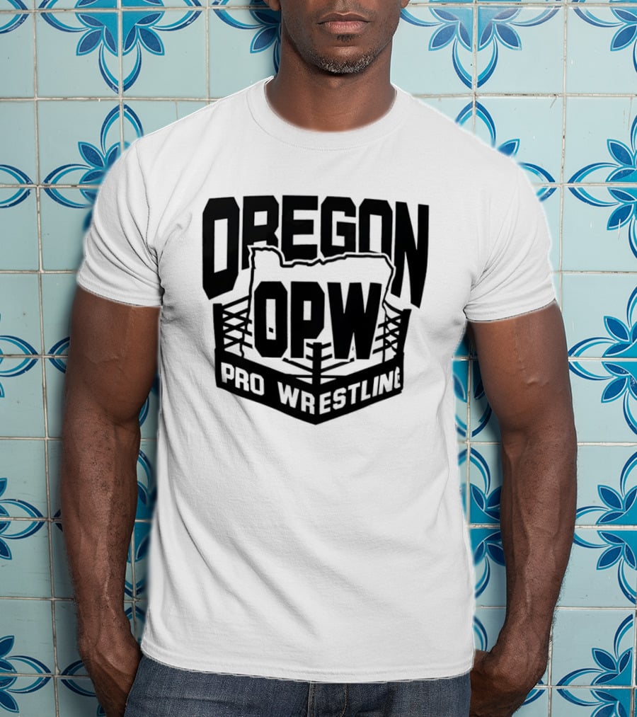 Oregon OPW Pro Wrestling Ring Map T-Shirt