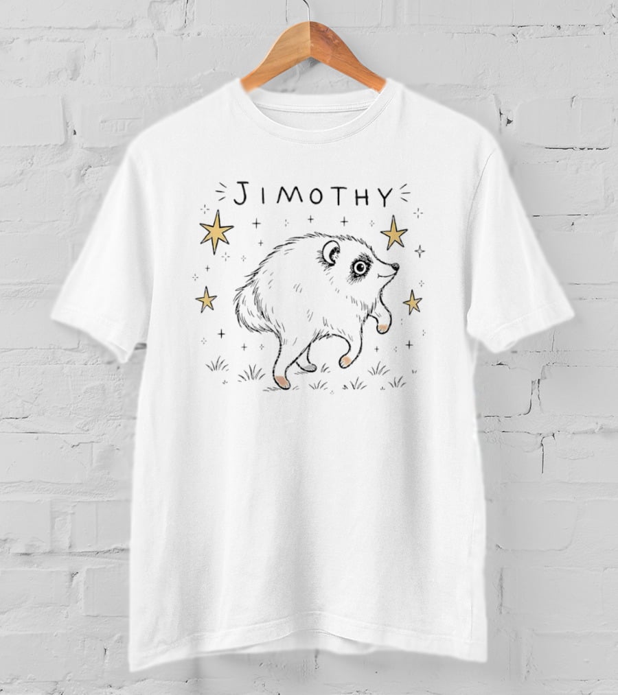Jimothy Raccoon Hedgehog Stars Animal T-Shirt