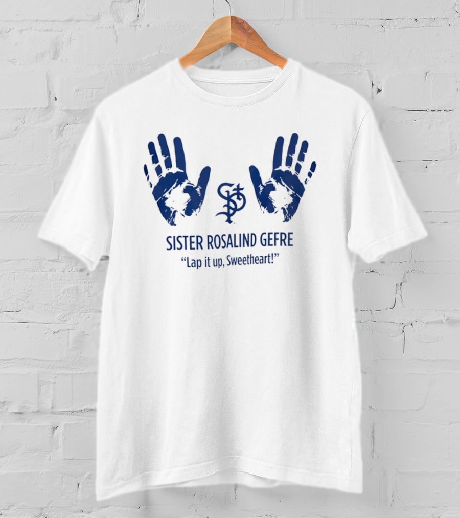 Sister Rosalind Gefre Lap It Up Sweetheart Handprint T-Shirt