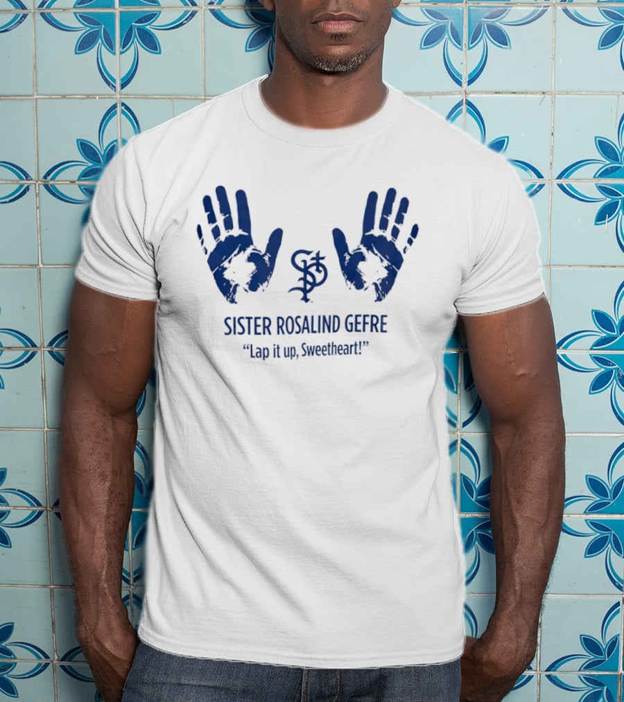 Sister Rosalind Gefre Lap It Up Sweetheart Handprint T-Shirt