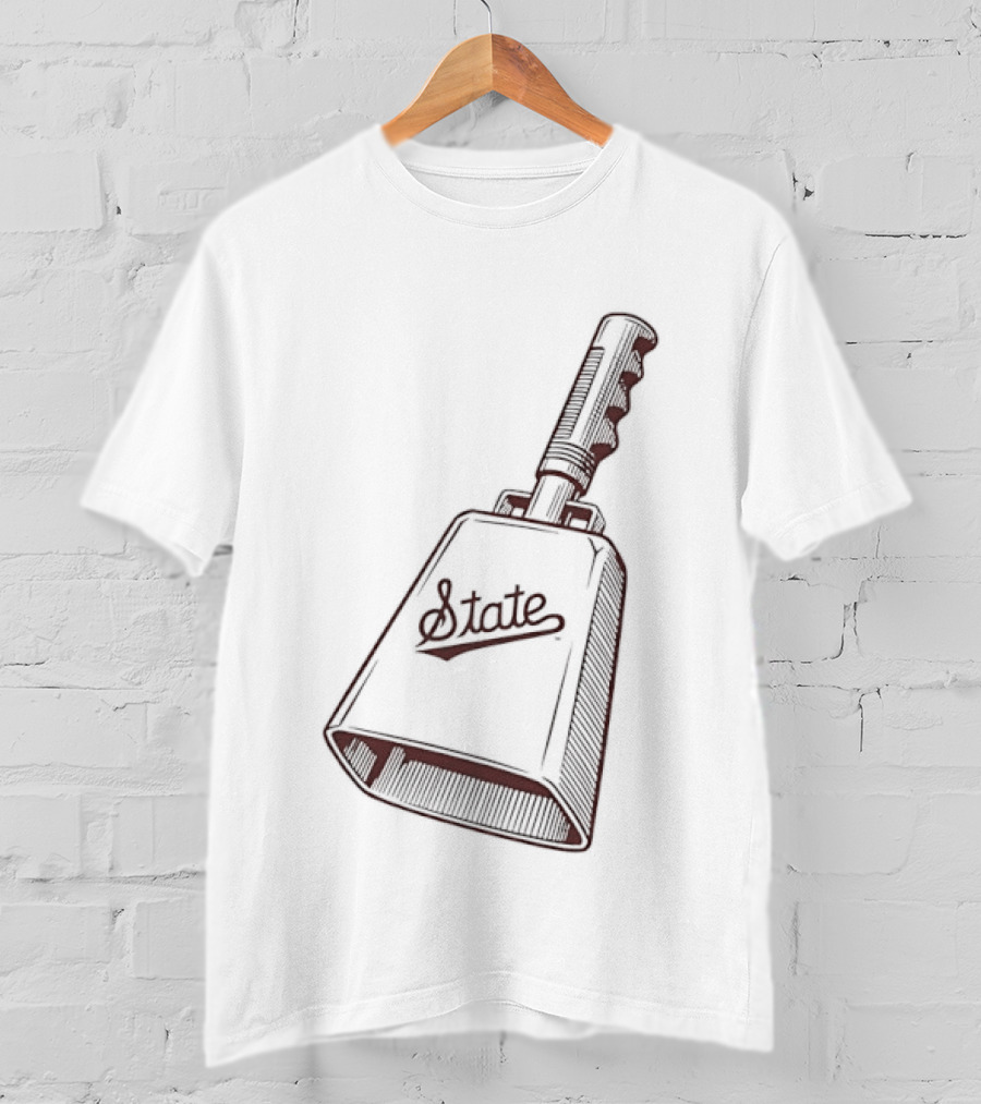 State Cowbell Mississippi State NCAA Football Logo College Game Day Fan Gear T-Shirt