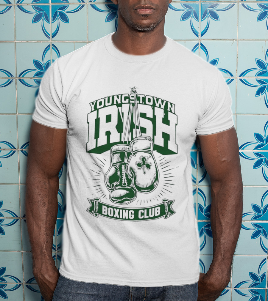 Youngstown Irish Boxing Club Gloves And Shamrock T-Shirt