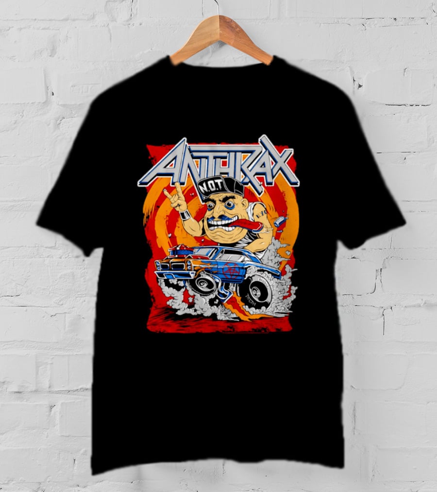 Anthrax N.O.T Muscle Car Ed Roth Style Illustration Monster Metal Rock T-Shirt