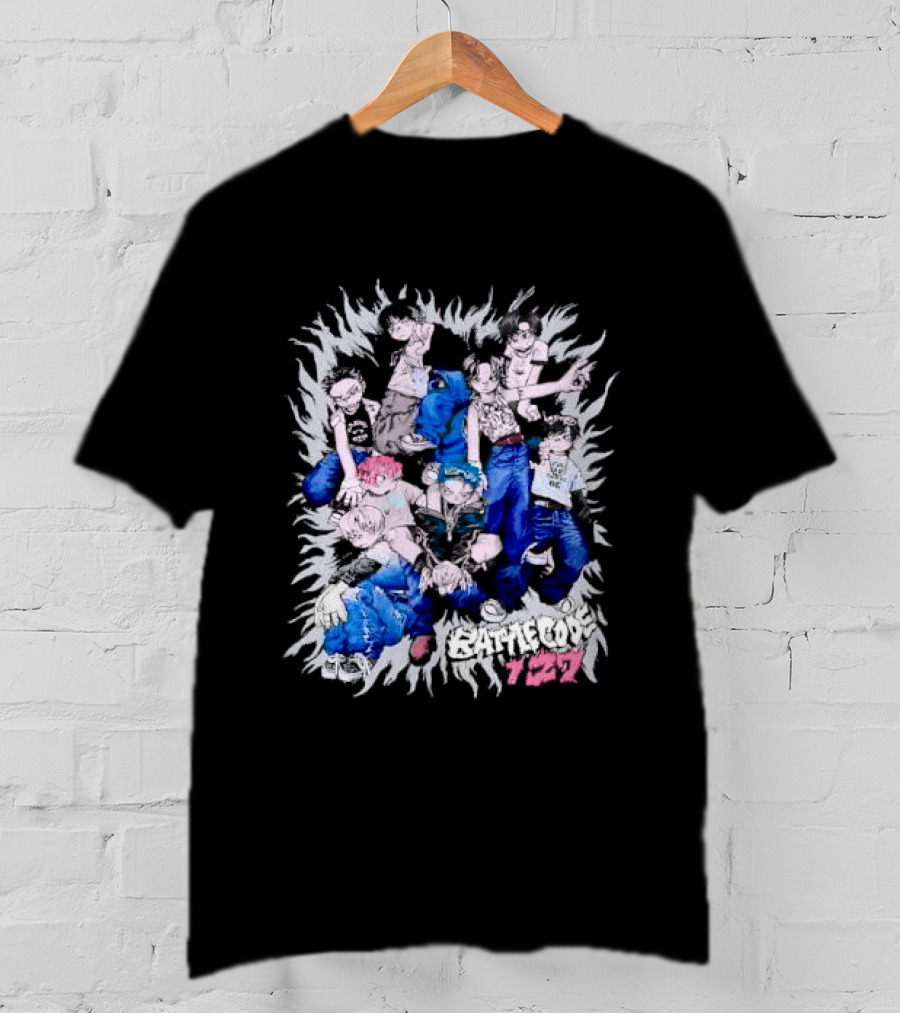 Battlecode 127 Anime Manga Characters Dynamic Group Pose T-Shirt
