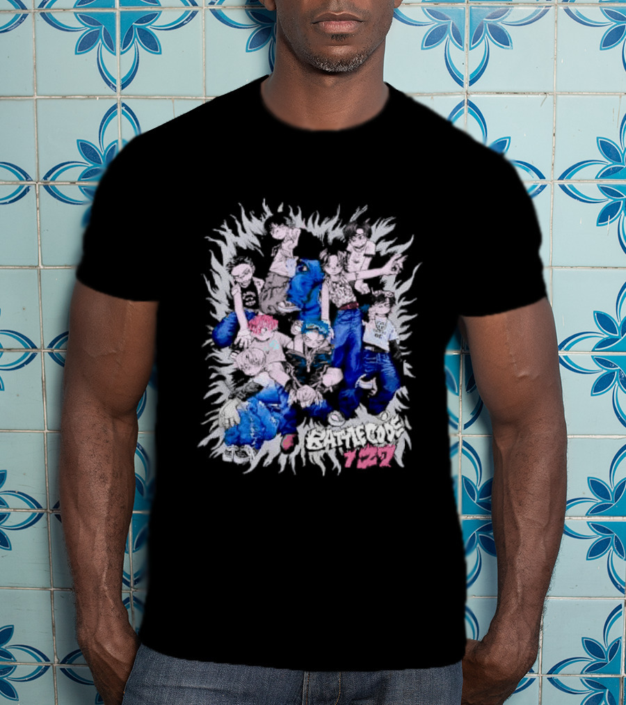 Battlecode 127 Anime Manga Characters Dynamic Group Pose T-Shirt