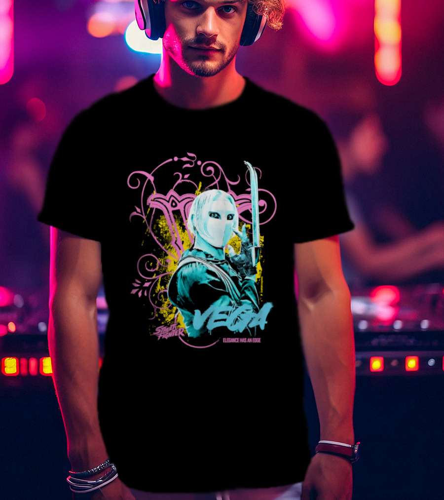 Fighter Vega Elegance Has An Edge Streetwear Warrior T-Shirt