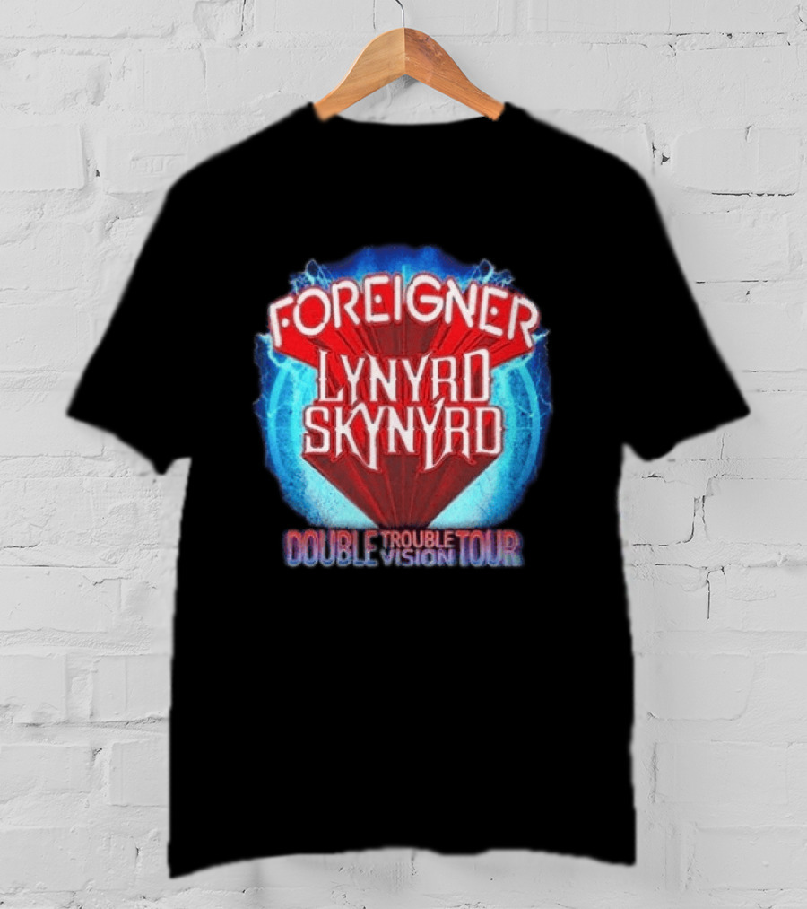 Foreigner Lynyrd Skynyrd Double Trouble Vision Tour 2026 T-Shirt