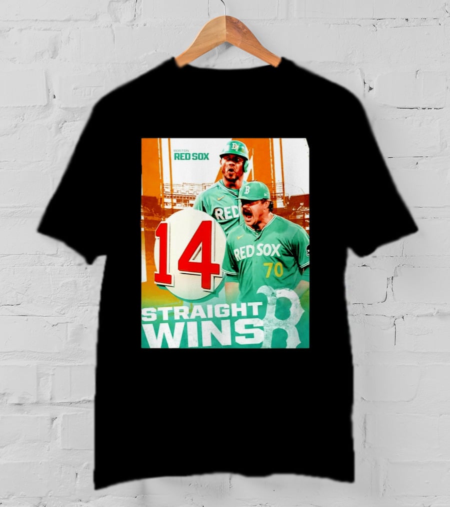Boston Red Sox 14 Straight Wins Number 70 Celebration T-Shirt