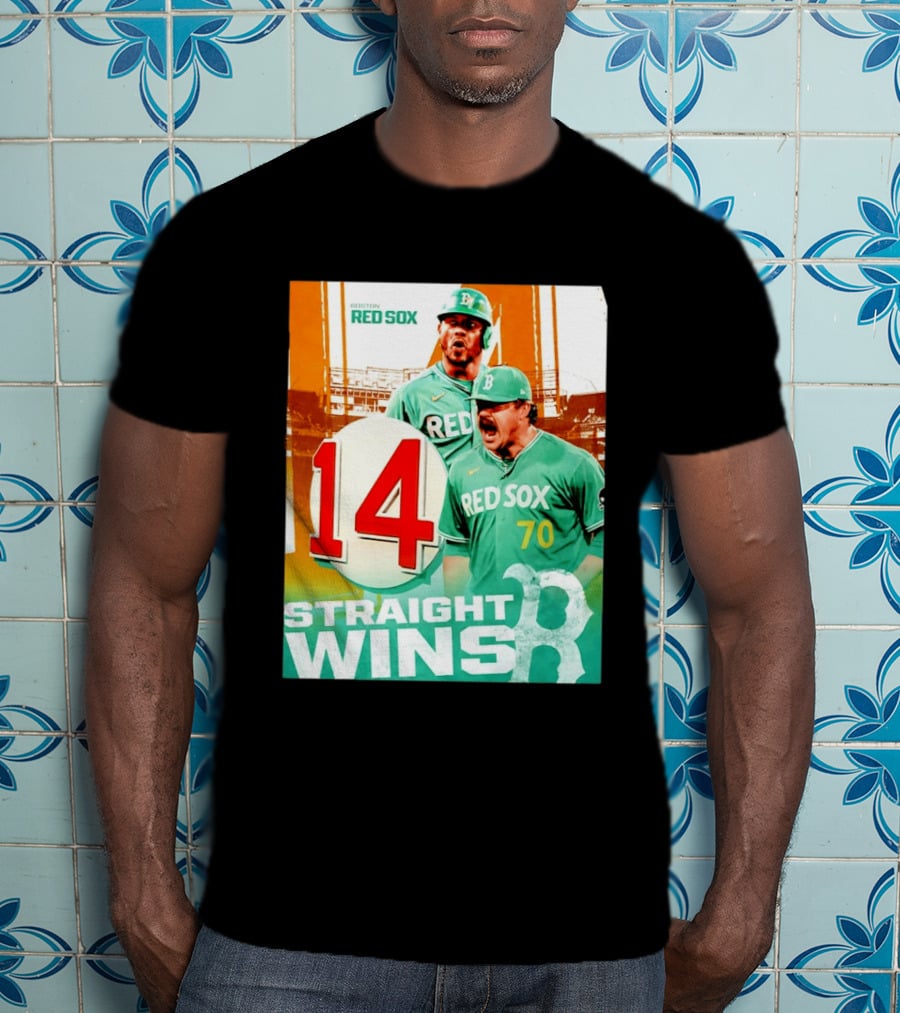 Boston Red Sox 14 Straight Wins Number 70 Celebration T-Shirt