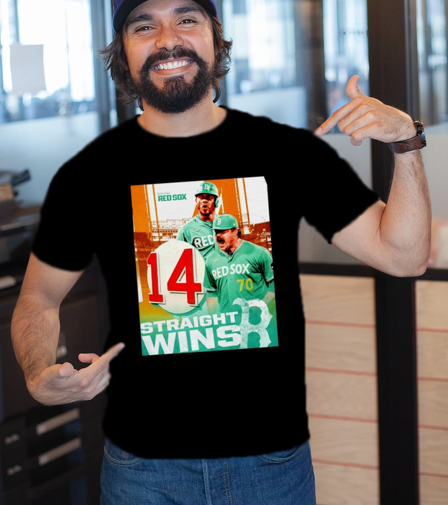 Boston Red Sox 14 Straight Wins Number 70 Celebration T-Shirt