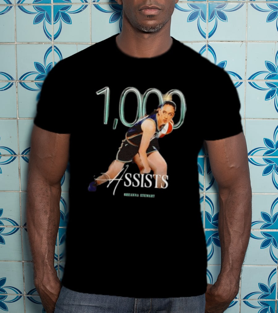 Breanna Stewart 1000 Assists Milestone New York Liberty Basketball Star T-Shirt