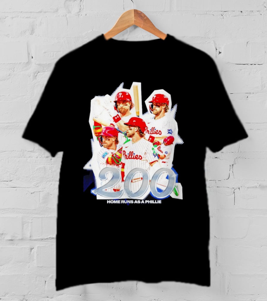 Honor Bryce Harper's Phillies 200 Home Runs T-Shirt