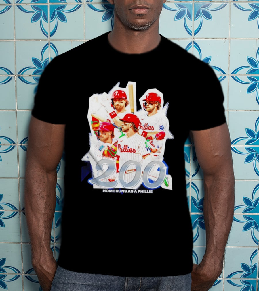 Honor Bryce Harper's Phillies 200 Home Runs T-Shirt